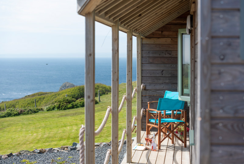 Glamping with sea views
