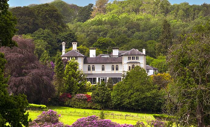 Victorian country house settled in a beautiful garden in Wales
