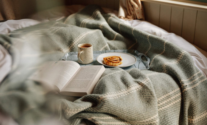 Breakfast in bed at Shepherd's Rest, Cornwall 