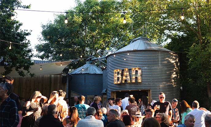 Converted silo bar, a quirky cocktail bar in Cornwall