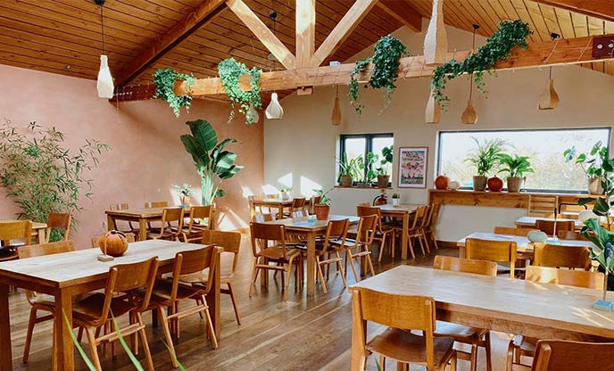 The beautiful airy dining area at Wilder Allotment Kitchen