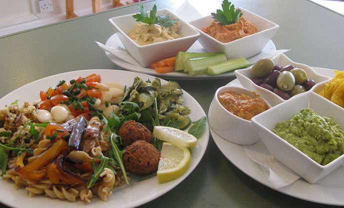 An assortment of vegetarian dishes from Vega in Tintagel