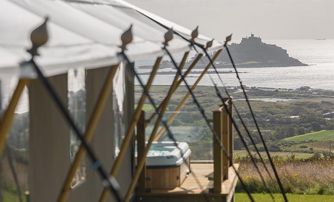 Safari tent in Cornwall