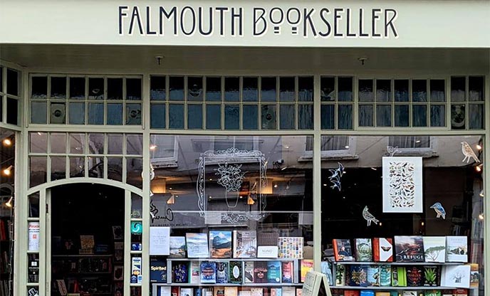 Exterior of Falmouth Bookseller in Cornwall