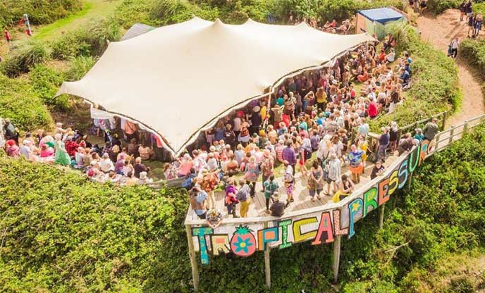 Arial view of Tropical Pressure Festival
