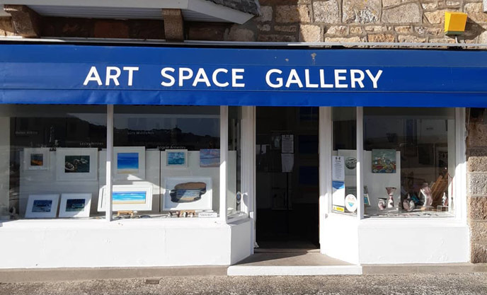 The pretty Art Space Gallery in St Ives