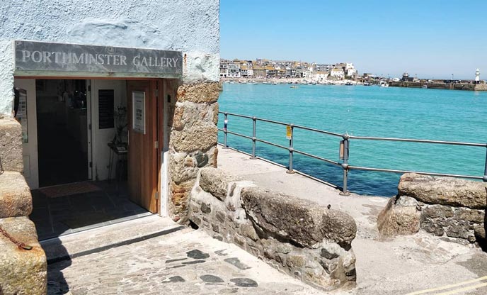 Beautiful views over the St Ives harbour from Porthminster Gallery