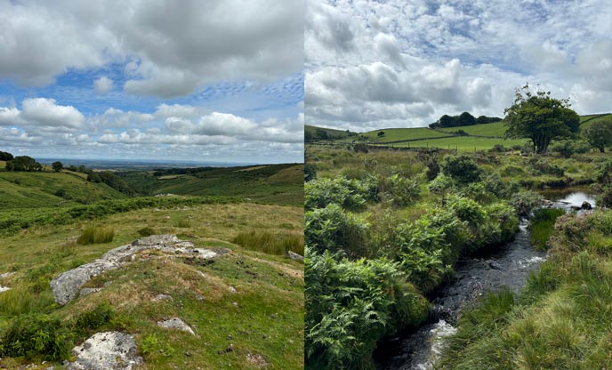 Scenic images of Dartmoor National Park 