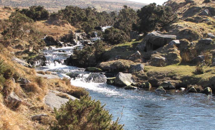 The waterfalls between the rocks and the edge of the pool at Cullever Steps