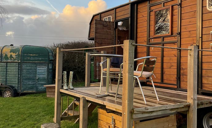 A cosy family stay at Polly the Lorry horsebox