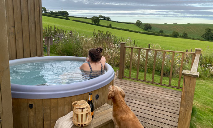 An evening in the hot tub 