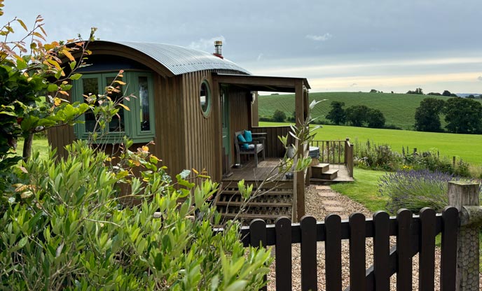 Exterior of The Wagon with Faraway Views, Devon