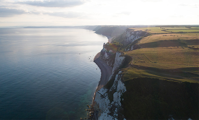 The incredible cliffs surrounding Beer in East Devon