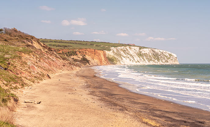 Yaverland Beach on the Isle of Wight