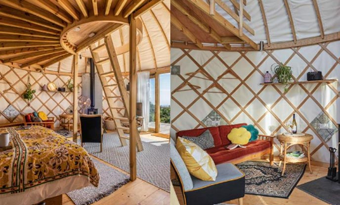 The gorgeous interiors at Stargazers' Retreat on the Isle of Wight 