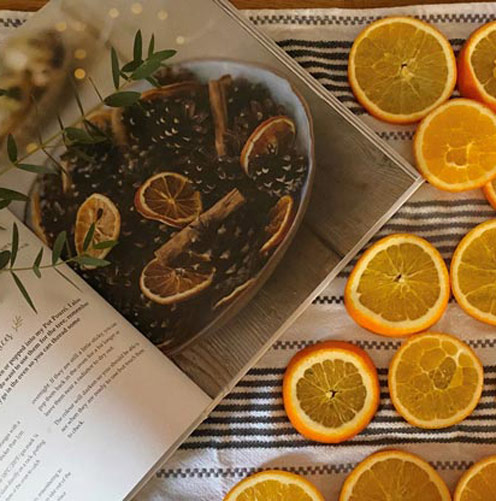 Dry your own oranges to add to your Christmas wreath 