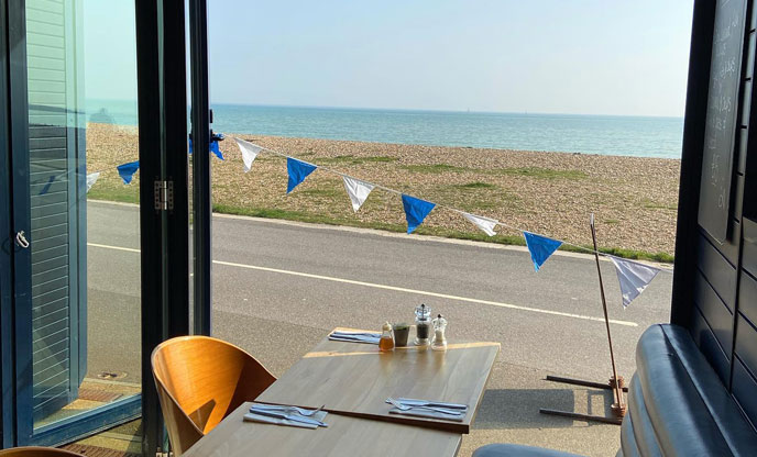 The view from East Beach Cafe in Littlehampton. Image credit East Beach Cafe Facebook 