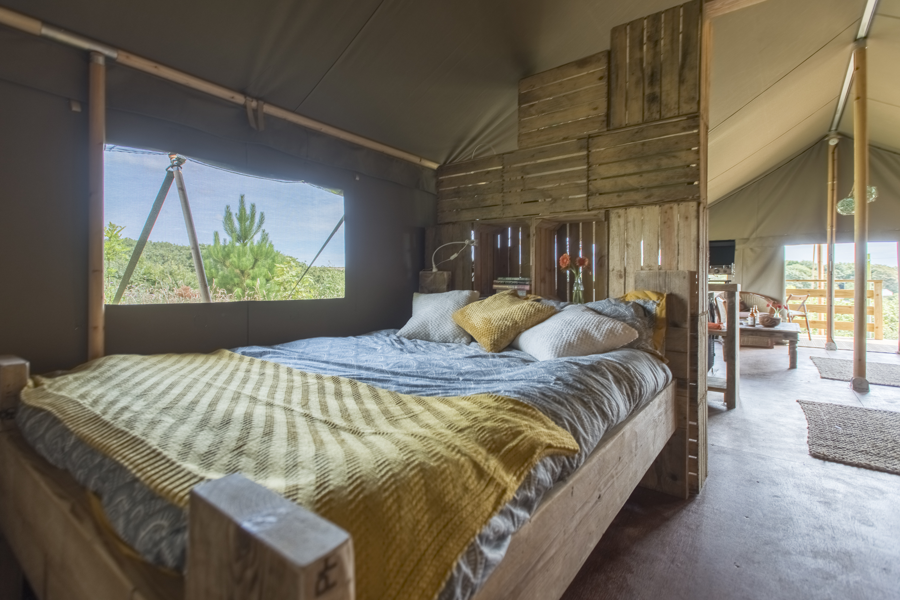 The gorgeous bedroom at Twiga Safari Tent