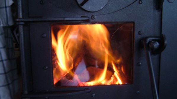A warming wood-burner