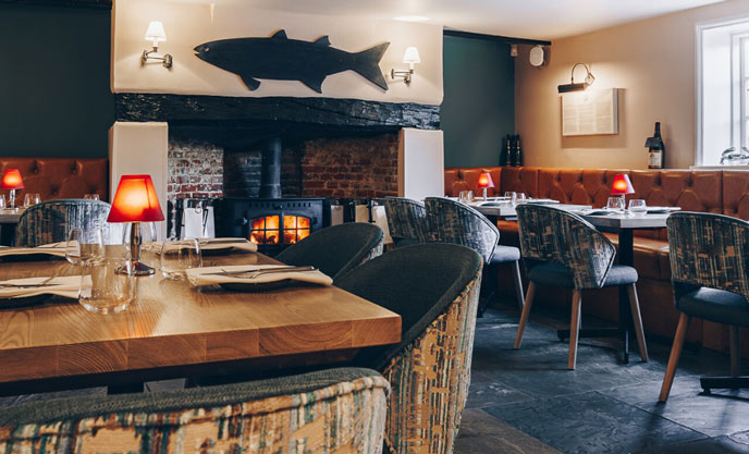 The cosy interiors at The Crab & Lobster in Sussex